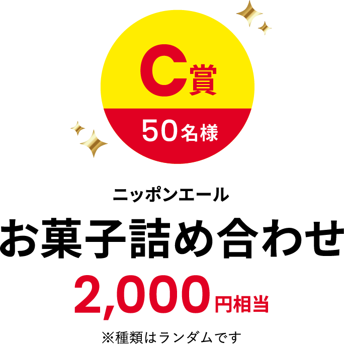 C賞：ニッポンエールお菓子詰め合わせ2000円相当